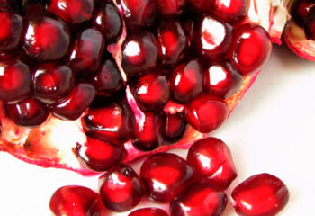 Pomegranate on a white background