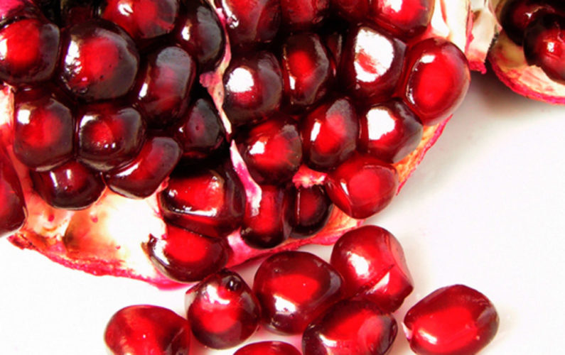 Pomegranate on a white background