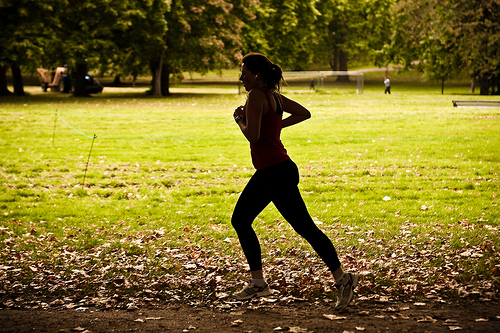 Keeping fit in Green Park.