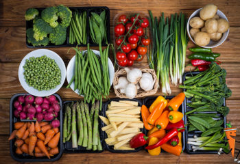 farm fresh vegetables on table